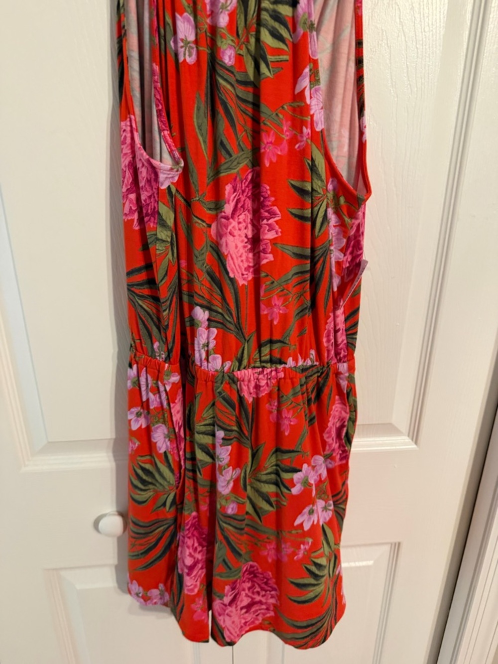 Old Navy orange Floral Spaghetti-Strap romper